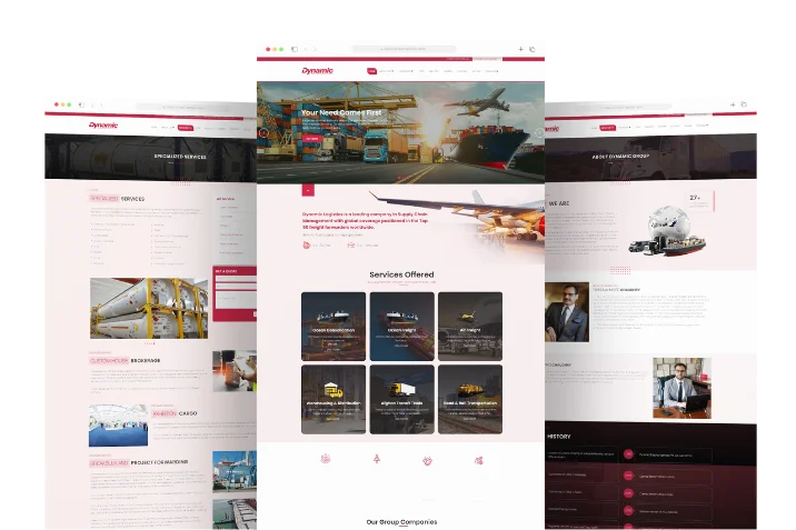Website development portfolio — logistics client