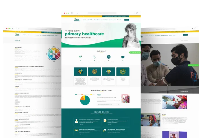 Website development portfolio — healthcare client