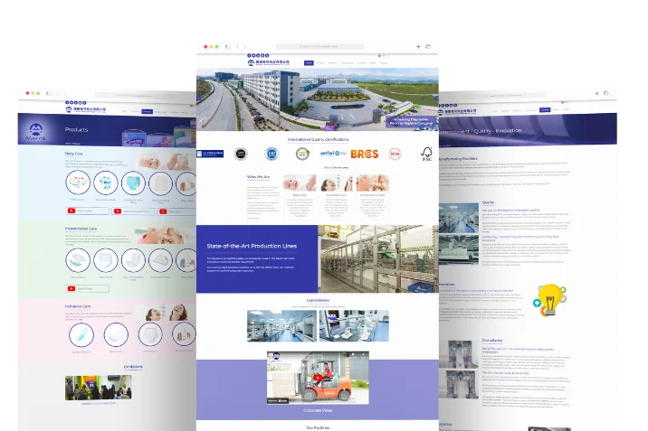Website development portfolio — manufacturing client
