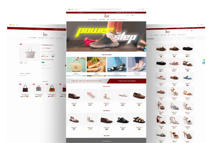Website development portfolio — e-commerce client